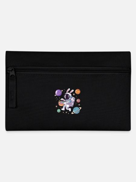 Lapin de Pâques astronaute dans l’espace avec des planètes - Trousse - noir