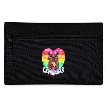 Just a girl who loves capybaras - Pencil Case - black - Front