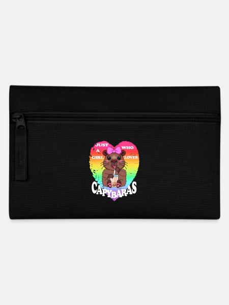 Capybara Bubble tea - Pencil Case - black