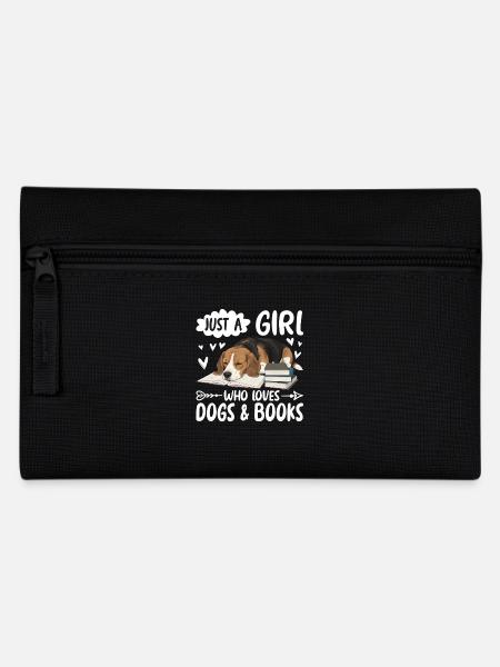 Just a Girl Who Loves Dogs and Books - Federtasche - Schwarz