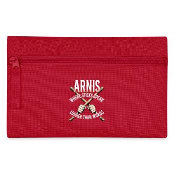 Escrima Arnis Where Sticks Speak Louder Than Words - Federtasche - Rot - Vorne