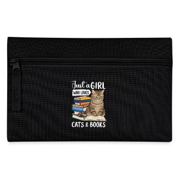 Juste une fille qui aime les chats et les livres - Trousse - noir - Devant