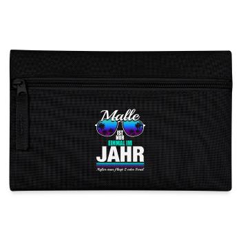 Malle Mallorca Party Mädels Urlaub Spruch Geschenk - Federtasche - Schwarz - Vorne