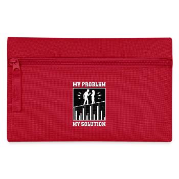 Statisticien Mon problème Ma solution Pictogramme Papa - Trousse - rouge - Devant