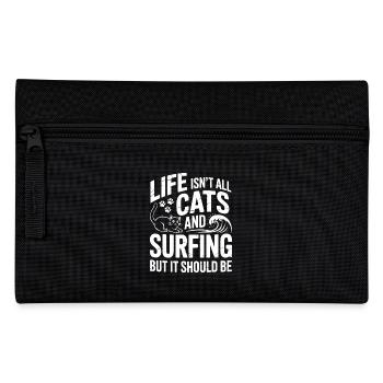 Surfing Spruch Katzen Lustiges Surfing Geschenk - Federtasche - Schwarz - Vorne