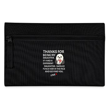 Danke, dass du meine Tochter bist Vater-Tochter - Federtasche - Schwarz - Vorne