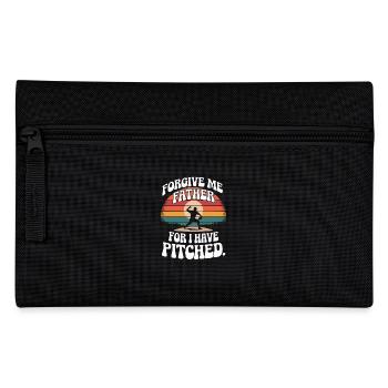 Forgive Me Father Baseball Pitcher Flame Design - Pencil Case - black - Front