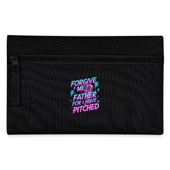 Forgive Me Father Baseball Pitcher Flame Design - Pencil Case - black - Front