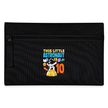 This little astronaut is 10 years old - Pencil Case - black - Front