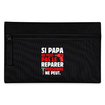 Papa bricoleur artisan humour bricolage papa - Trousse - noir - Devant