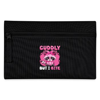 Drôle mignon raton laveur sauvage Mème - Trousse - noir - Devant