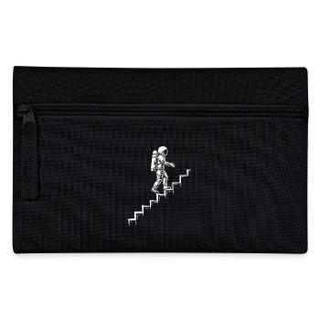 Astronaut on the Stairs Space Style - Pencil Case - black - Front