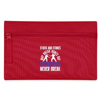 Escrima Arnis Masters Never Break Kampfsport - Federtasche - Rot - Vorne