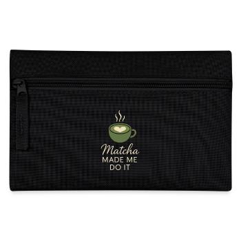 Matcha Aesthetic Latte Soft Girl Tea Over Coffee - Pencil Case - black - Front