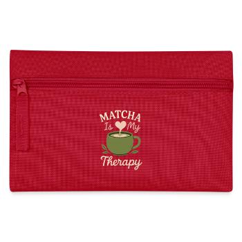 Matcha Aesthetic Latte Soft Girl Tee Über Kaffee - Federtasche - Rot - Vorne