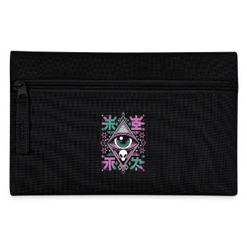 Mystérieux Futur Alien Eye Design Géométrique - Trousse - noir - Devant