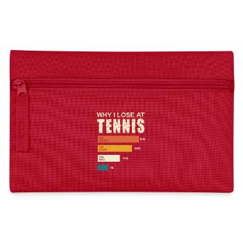 Warum Ich Beim Tennis Verliere Humorvolle Tabelle - Federtasche - Rot - Vorne