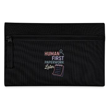 The social worker supports the psychological - Pencil Case - black - Front