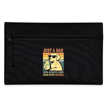 Just A Dad Who Always Came Back, Dog Papa - Pencil Case - black - Front