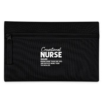 Correctional Nurse Healthcare Worker Funny Prison - Pencil Case - black - Front