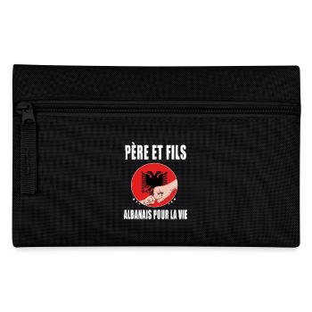 père et fils albanie albanien papa - Trousse - noir - Devant