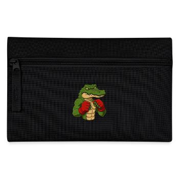 Krokodil Boxen Cartoon - Federtasche - Schwarz - Vorne