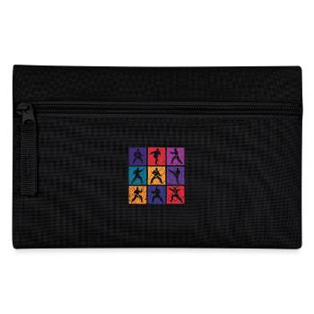 Karate Pop Art – 9 Kämpfer Retro - Federtasche - Schwarz - Vorne