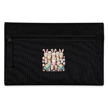 Ostern Kaffeeliebhaber Osterhase Tassen - Federtasche - Schwarz - Vorne