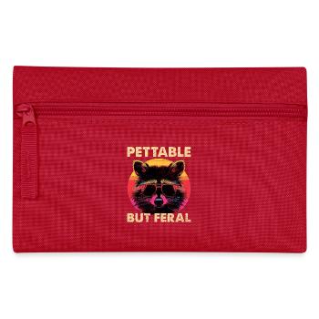 Drôle mignon raton laveur sauvage Mème - Trousse - rouge - Devant