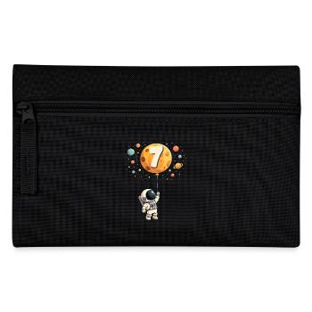 Niedliche Astronaut 7. Geburtstag Junge Weltraum - Federtasche - Schwarz - Vorne
