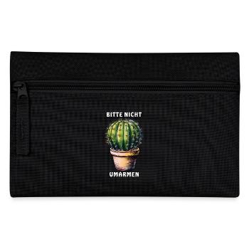 PLEASE DO NOT HUG CACTUS - Pencil Case - black - Front
