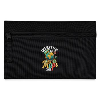 Geographic Information Systems Life Isn't Flat - Pencil Case - black - Front