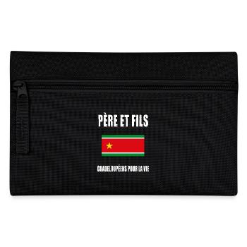 père et fils guadeloupéen guadeloupe papa - Trousse - noir - Devant