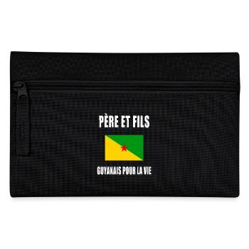 père et fils guyanais guyane papa fête des pères - Trousse - noir - Devant
