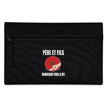 père et fils maroc marocain papa - Trousse - noir - Devant