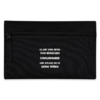 Forklift driver driving forklift - Pencil Case - black - Front