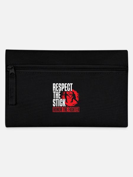 Escrima Arnis Kampfsport Respect The Stick - Federtasche - Schwarz