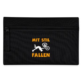 Radfahren MIT STIL FALLEN Radler Lustiges - Federtasche - Schwarz - Vorne