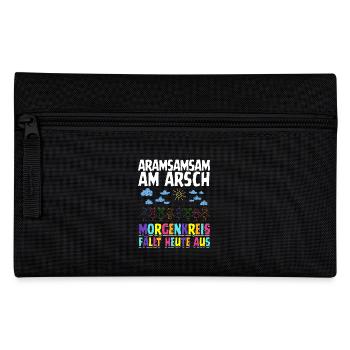 Aramsamsam am Arsch – Kita-Morgenkreis fällt aus - Federtasche - Schwarz - Vorne