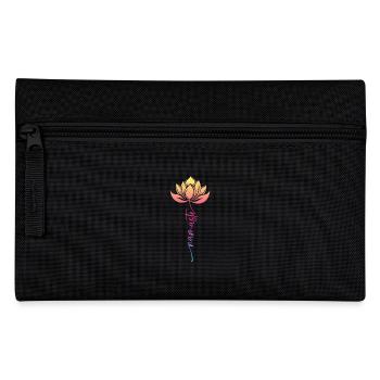 Flüstere Namaste anmutig und ehre das geteilte Licht - Federtasche - Schwarz - Vorne
