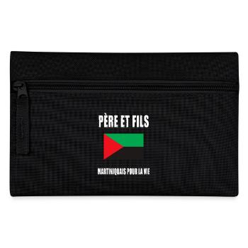 père et fils martiniquais martinique papa - Trousse - noir - Devant