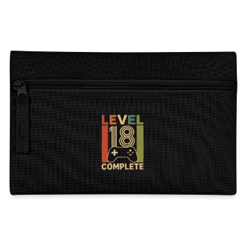 Level 18 Completed Gamer Geburtstagsdesign - Federtasche - Schwarz - Vorne