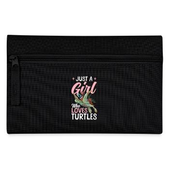 Turtle Girl Ocean Animal Sea Turtle - Pencil Case - black - Front