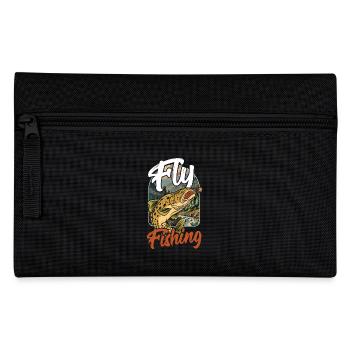 Trout Fly Fishing Nature Wildlife Fisher - Pencil Case - black - Front