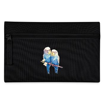 Budgie pair - Pencil Case - black - Front
