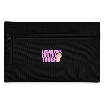I Wear Pink For The Tough Pink Ribbon Breast Cancer - Pencil Case - black - Front