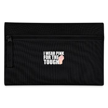 I Wear Pink For The Tough Pink Ribbon Breast Cancer - Pencil Case - black - Front