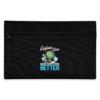 Geographic Information Systems Contur Lines - Pencil Case - black - Front
