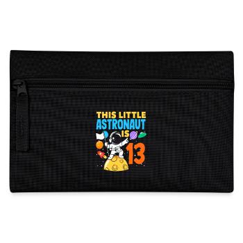 This little astronaut will be 13 years old - Pencil Case - black - Front