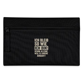 Je resterai comme je suis – en disant effrontément - Trousse - noir - Devant